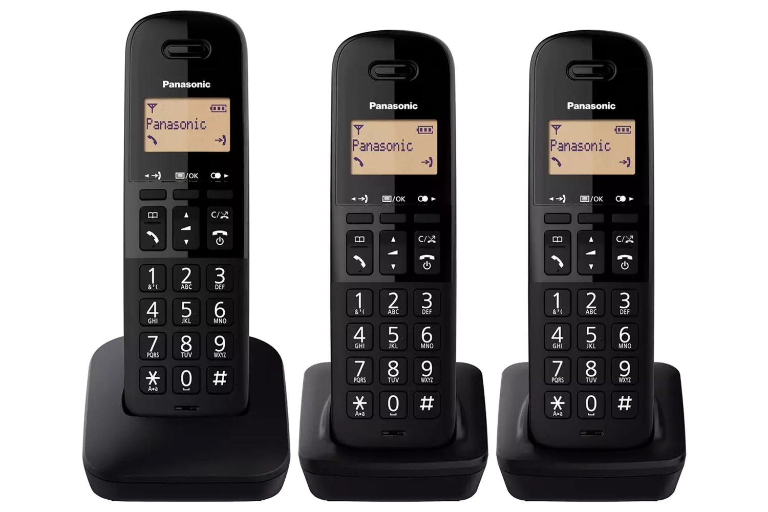 Panasonic KX TGB613EB Cordless Phone Trio Pack