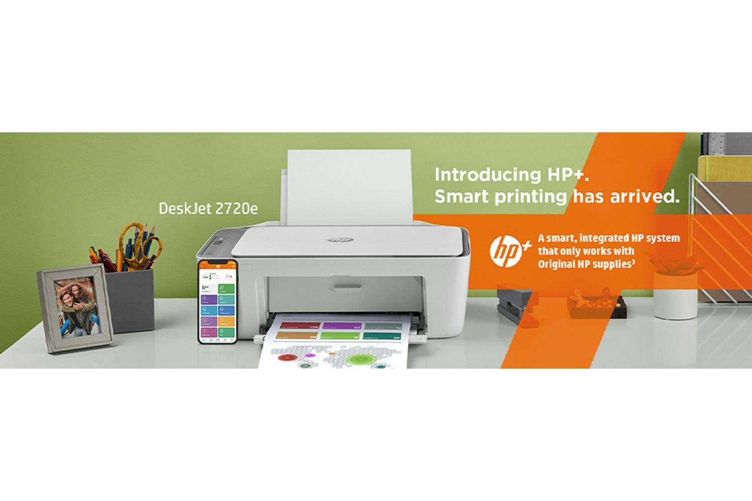 HP DeskJet 2720e All-in-One Wireless Printer & 6 Months Instant Ink