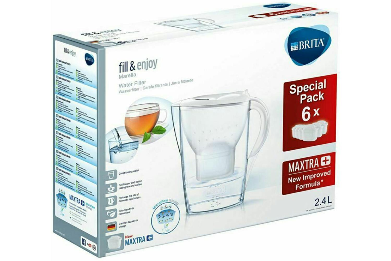  Brita weiß Marella Water Filter Jug Maxtra+, XL Size, White :  Home & Kitchen