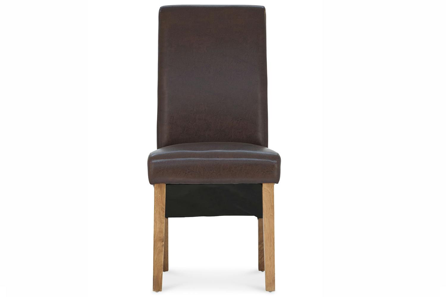 Wilton Dining Chair | Oak Leg | Dark Brown
