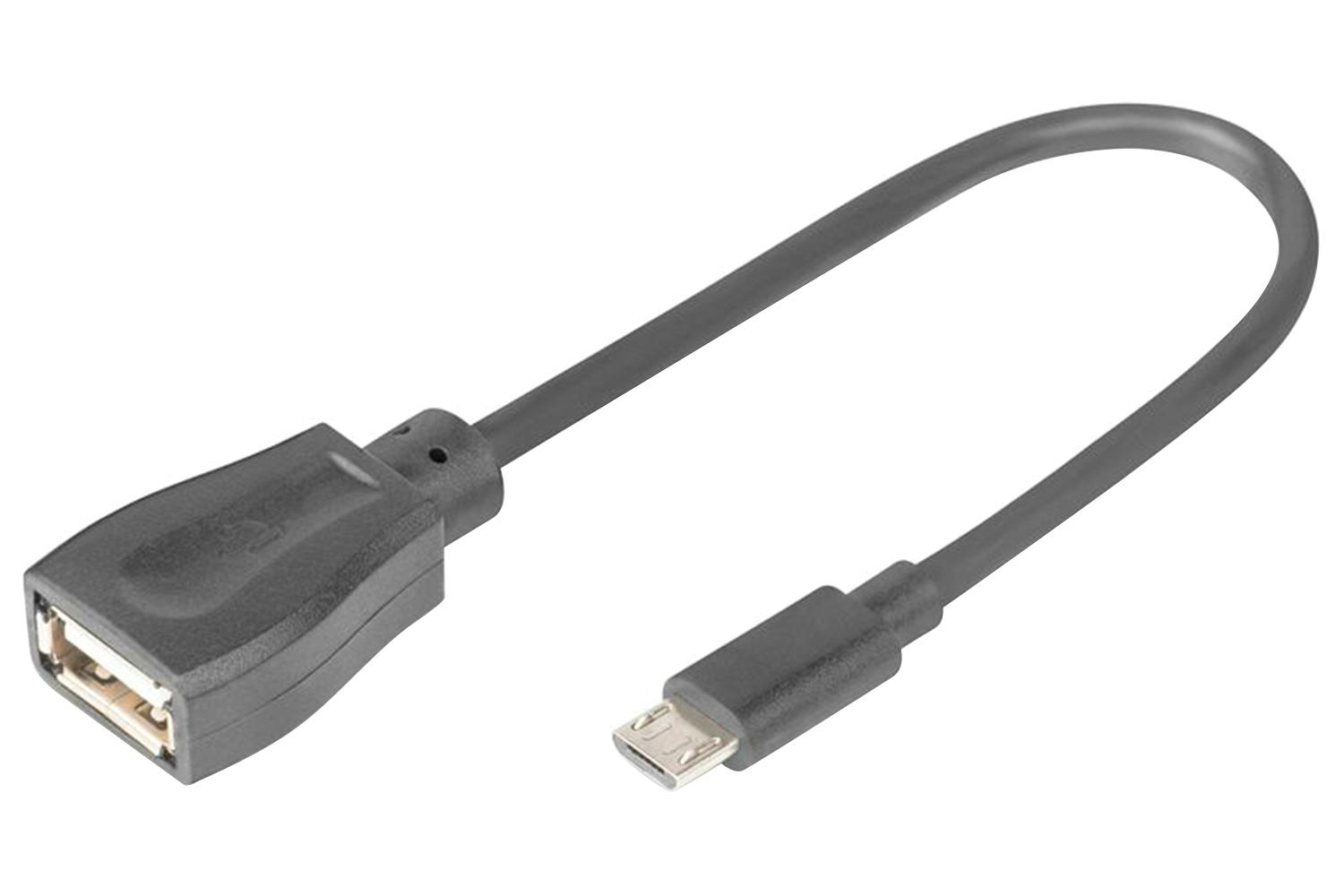 USB OTG Cable - Micro USB to Micro USB - M/M - 8 in.