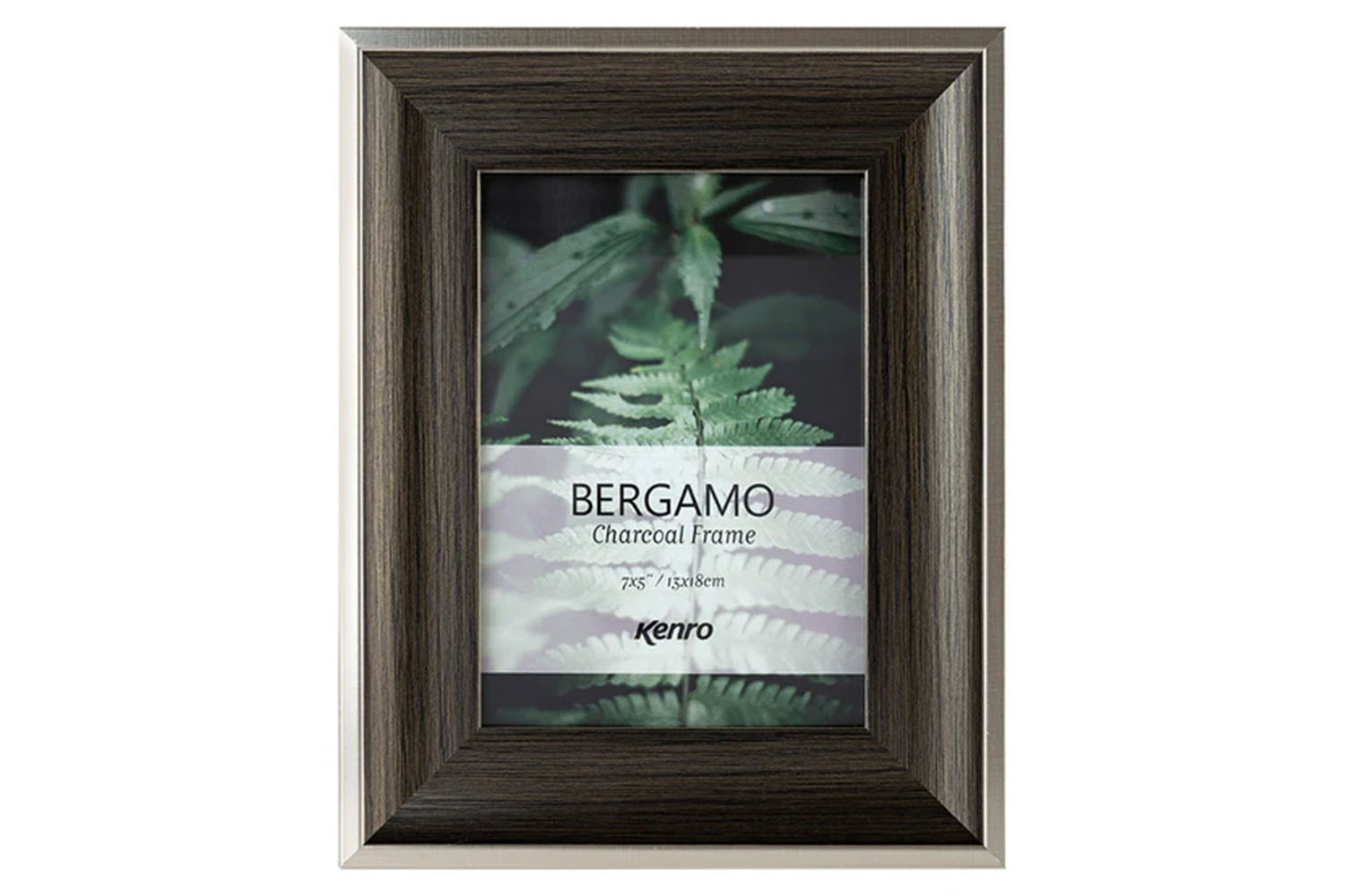 Kenro Bergamo Charcoal single Photo Frame
