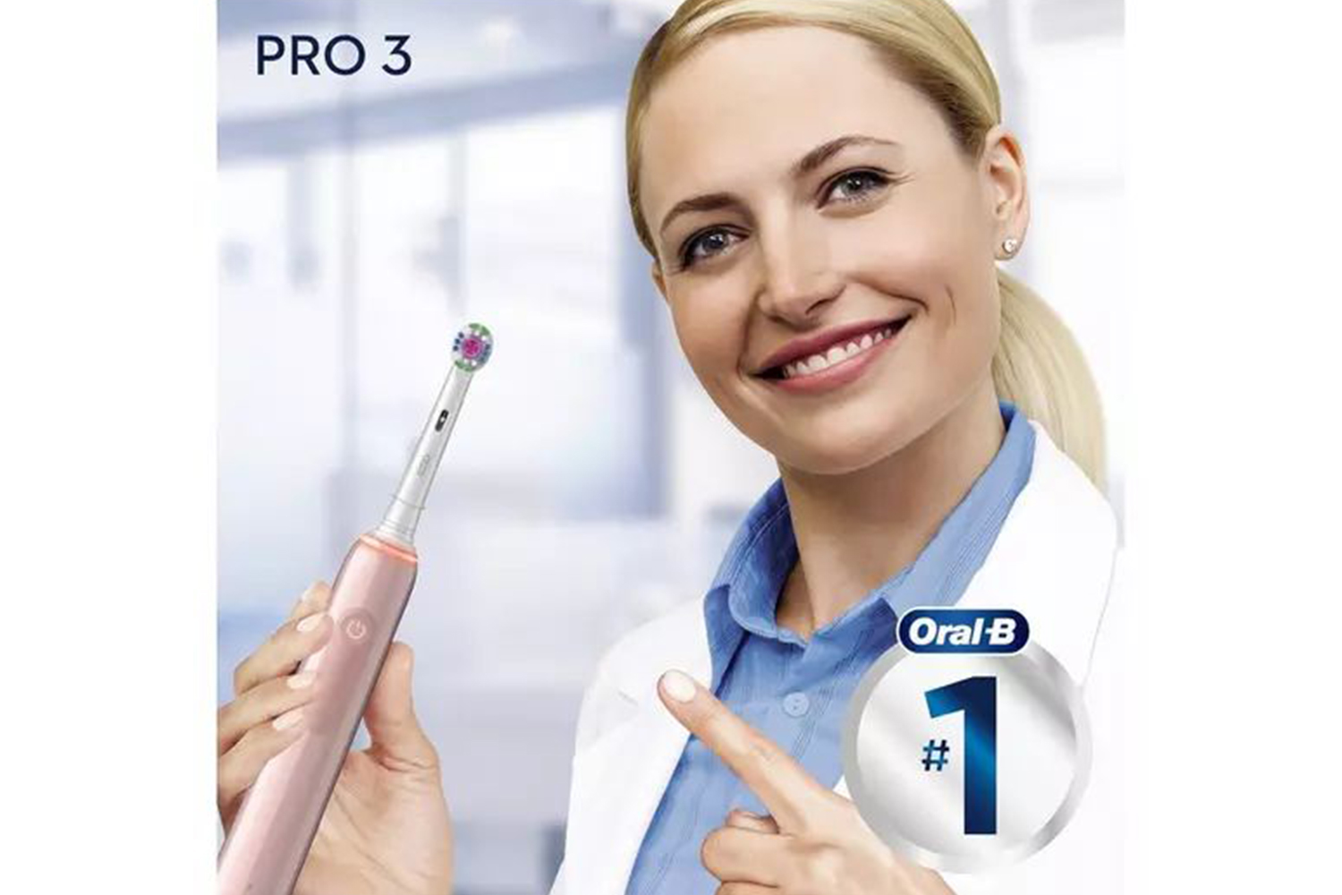 Oral-B Pro 3 3500 3D Electric Toothbrush | White/Pink