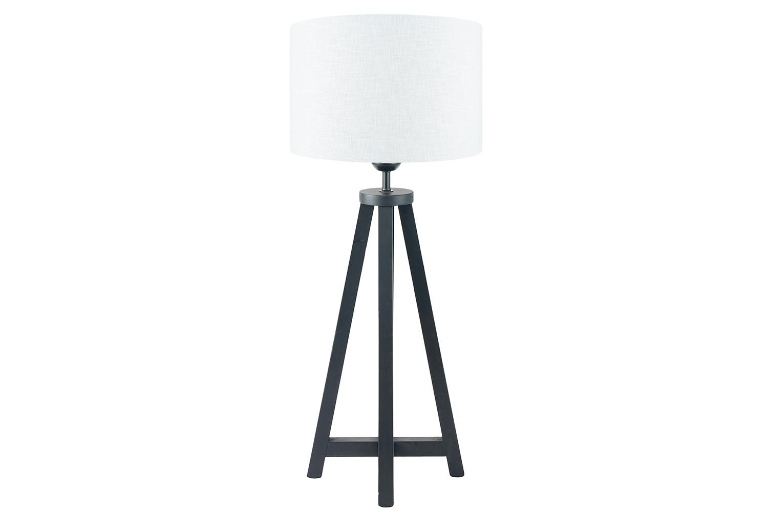 Tessa Table Lamp | Black With White Shade