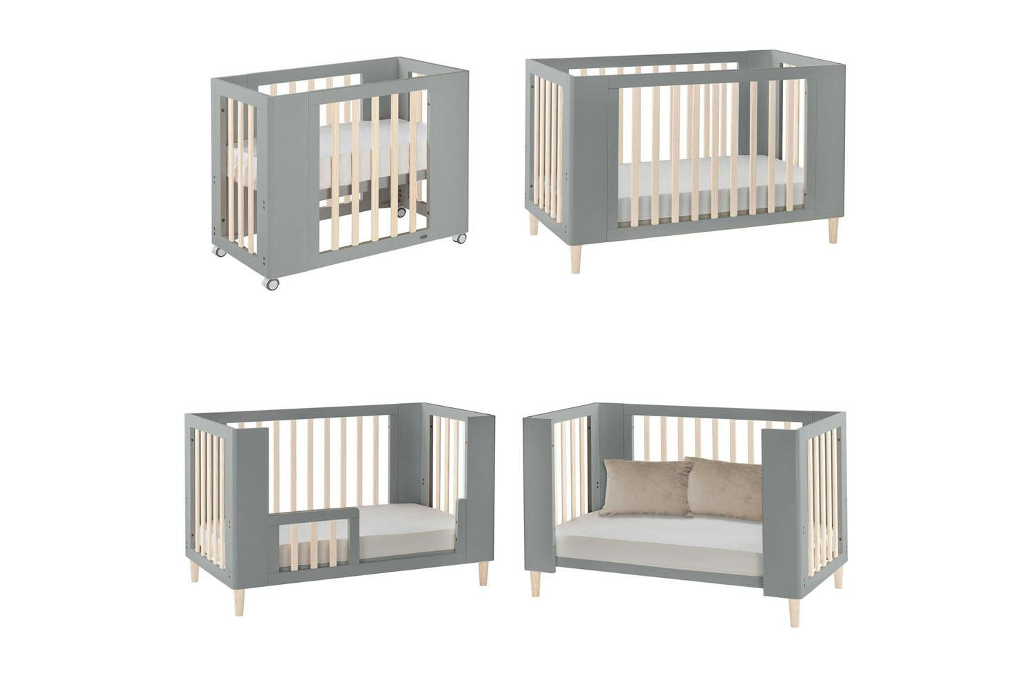 Cocoon Evoke 4 in 1 Crib, Cot Bed, Toddler Bed & Sofa | Dove Grey/Natural Wash