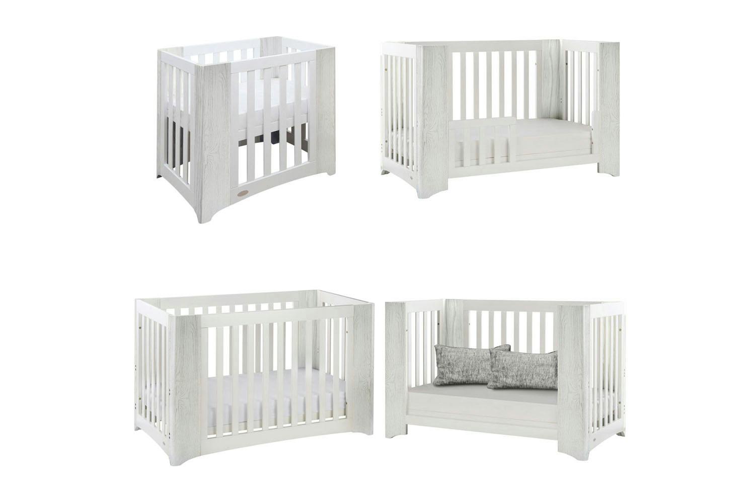 Cocoon Evoluer 4 in 1 Crib, Cot Bed, Toddler Bed & Sofa | White & Grey