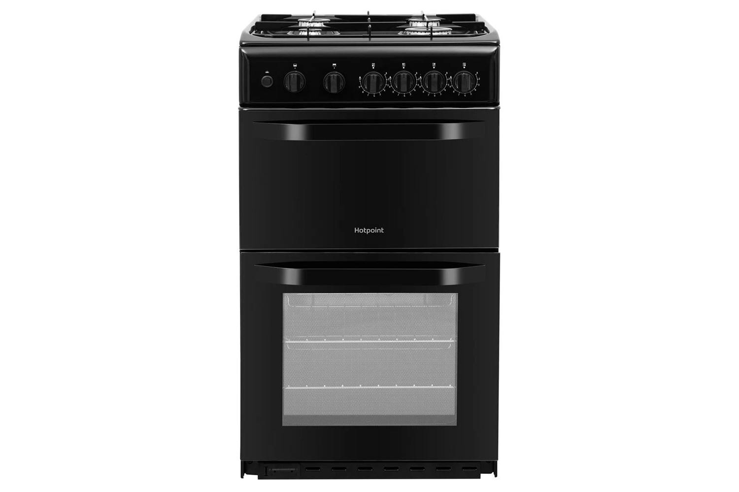 Hotpoint 50cm Gas Cooker with Double Oven | HD5G00KCBUK