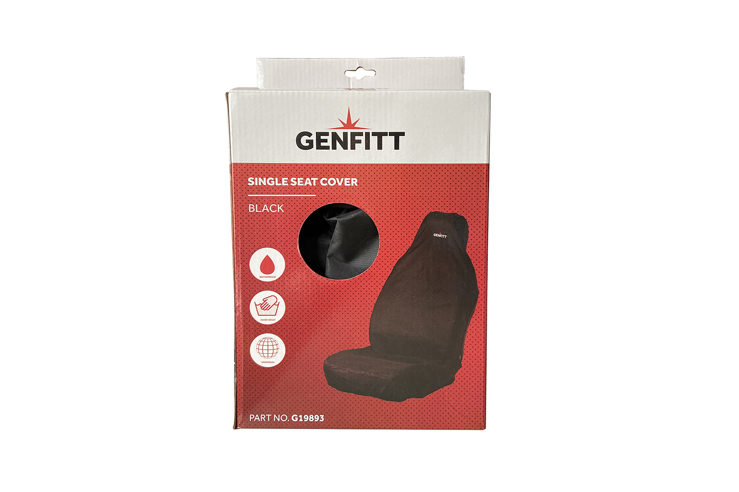Genfitt G19893 Universal Waterproof Single Seat Cover Black Ireland