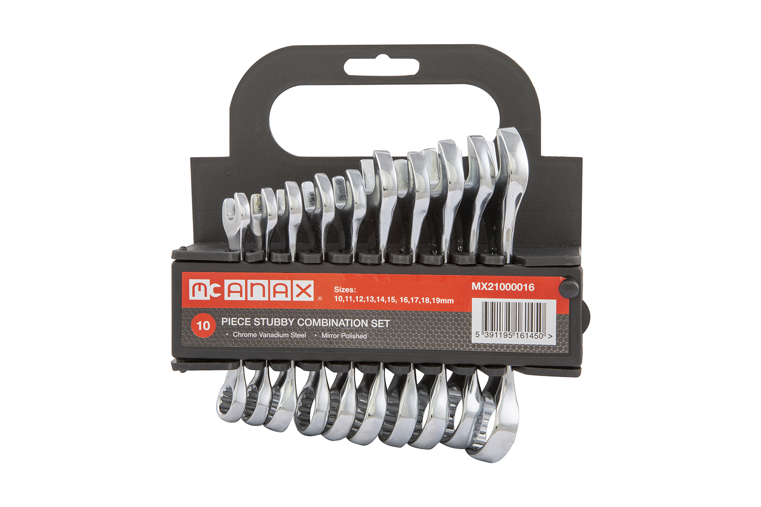 Mcanax Stubby Combination Spanner Set | 10 Piece
