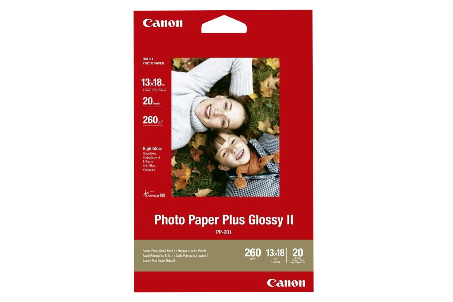 Canon PP-201 Plus Glossy II 5x7" Photo Paper | 20 Sheets