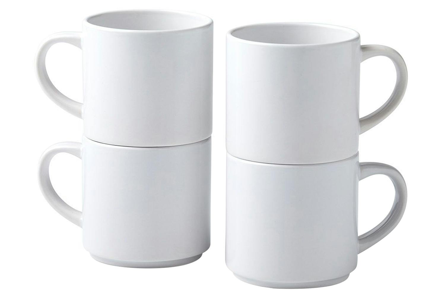 Cricut Stackable Ceramic Mug Blank | White | 4 Piece of Pack