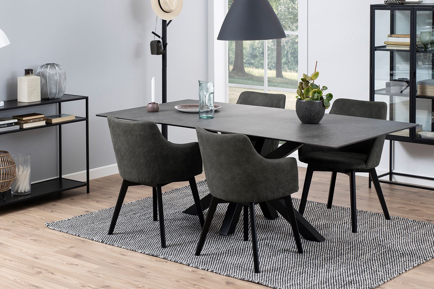 Harlie Rectangular Dining Table | 160 Cm | Black