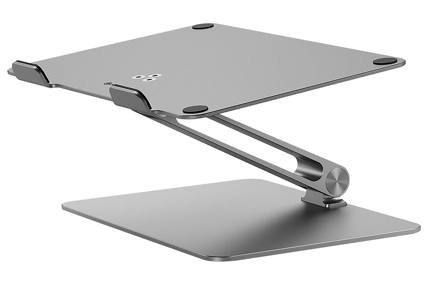 White adjustable outlet laptop stand