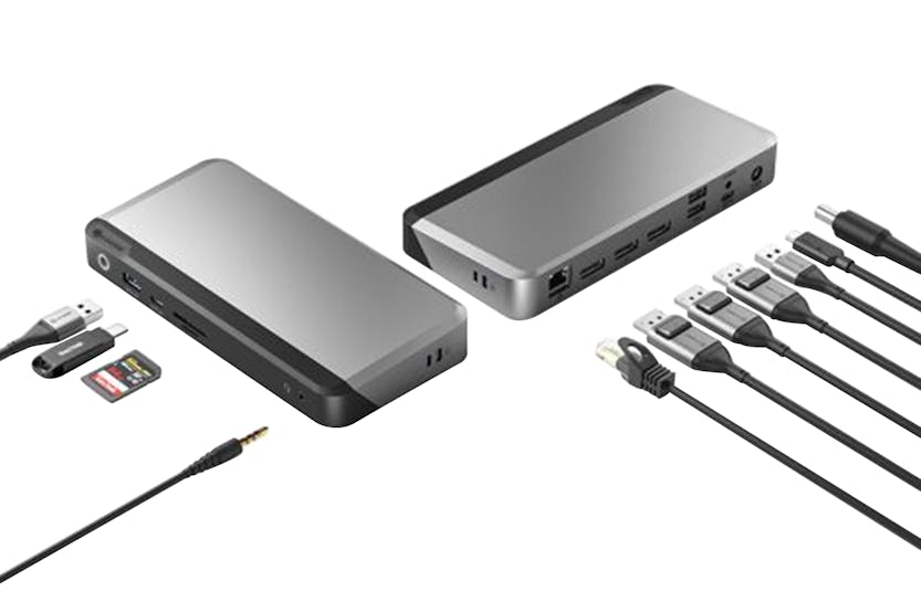 Alogic Universal DX3 Triple 4K Display Docking Station with 100W Power Delivery | Space Grey/Black