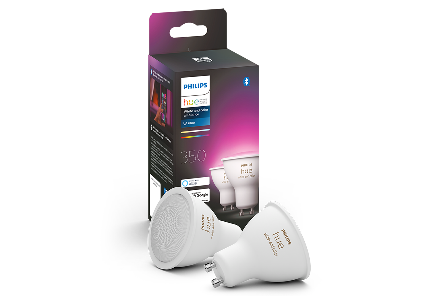 Hue color gu10 store 2 pack