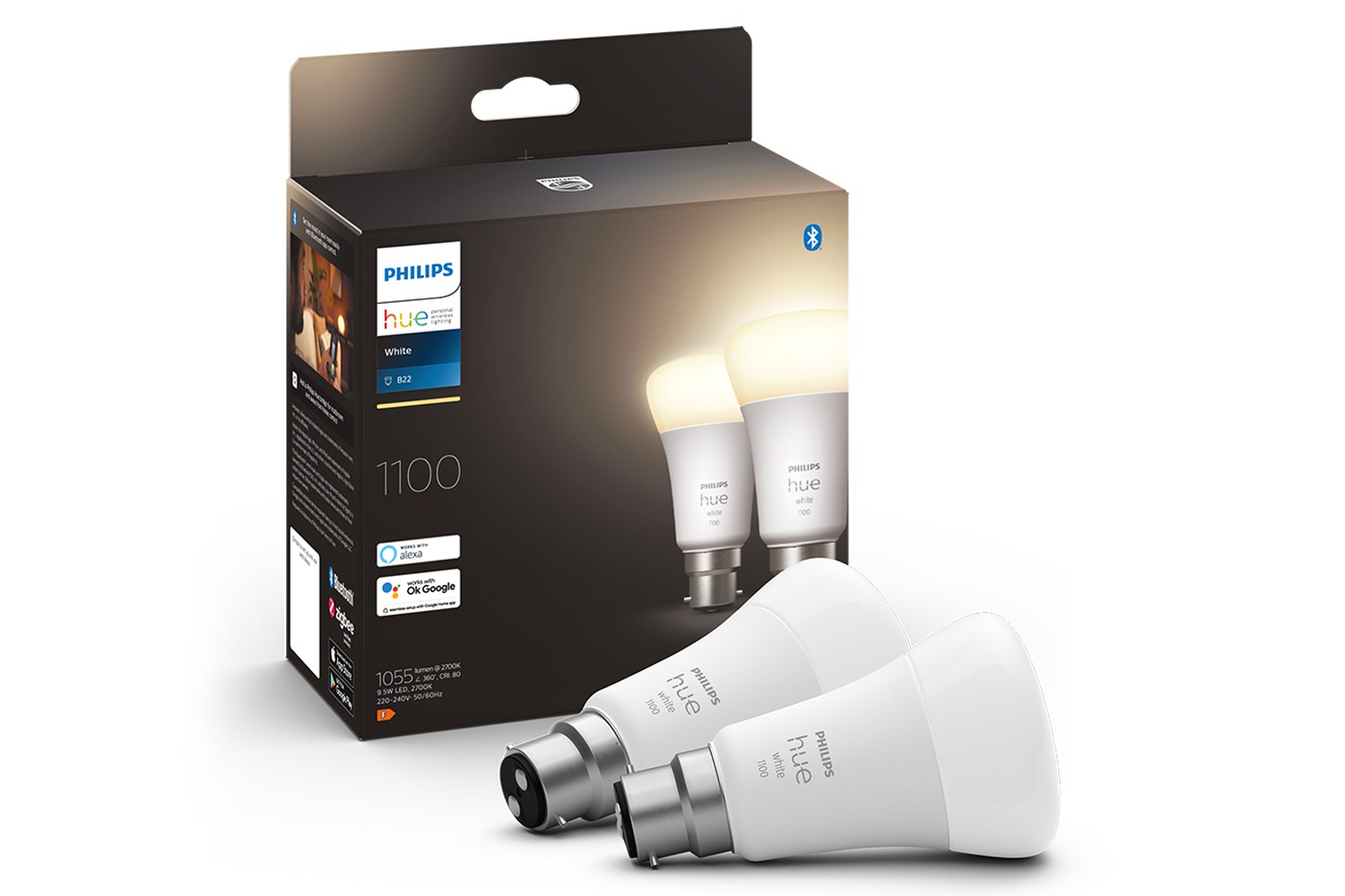 Philips Hue B22 Smart LED Bulbs | 2 Pack | Ireland