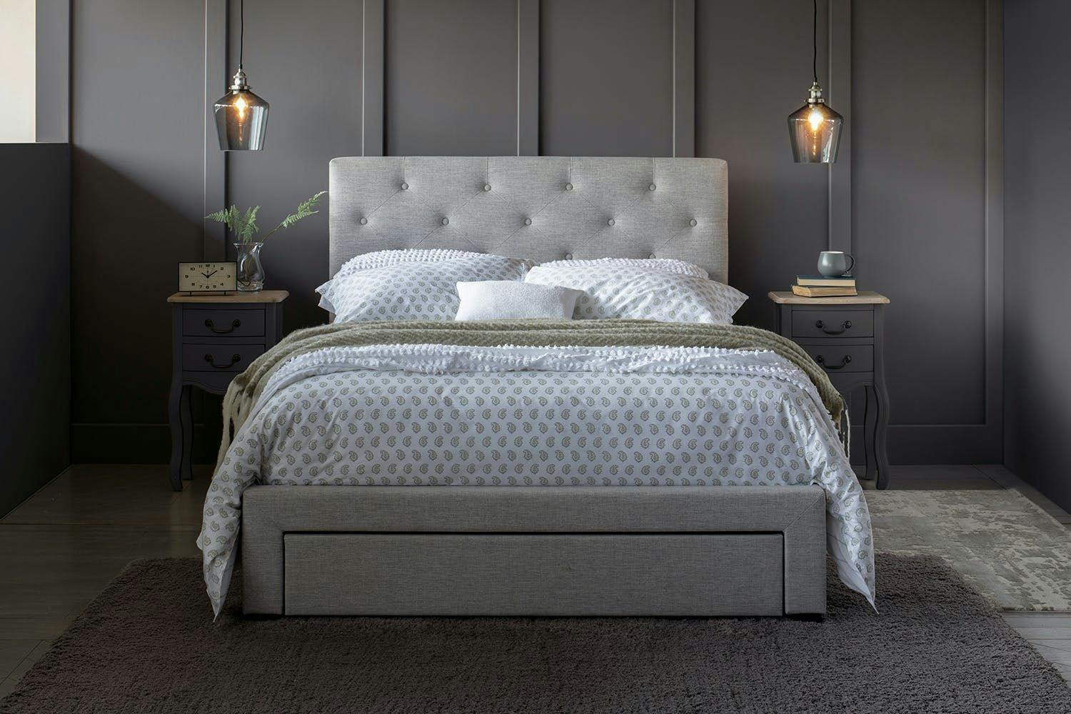 Brandon Bed Frame | Small Double | 4ft | Grey