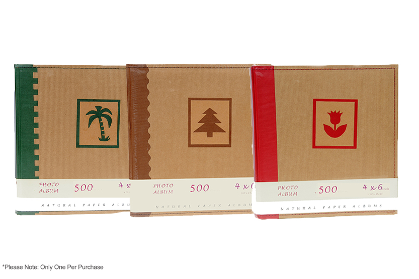 Sun 6x4" Natural Paper Range Albums | 500 Photos