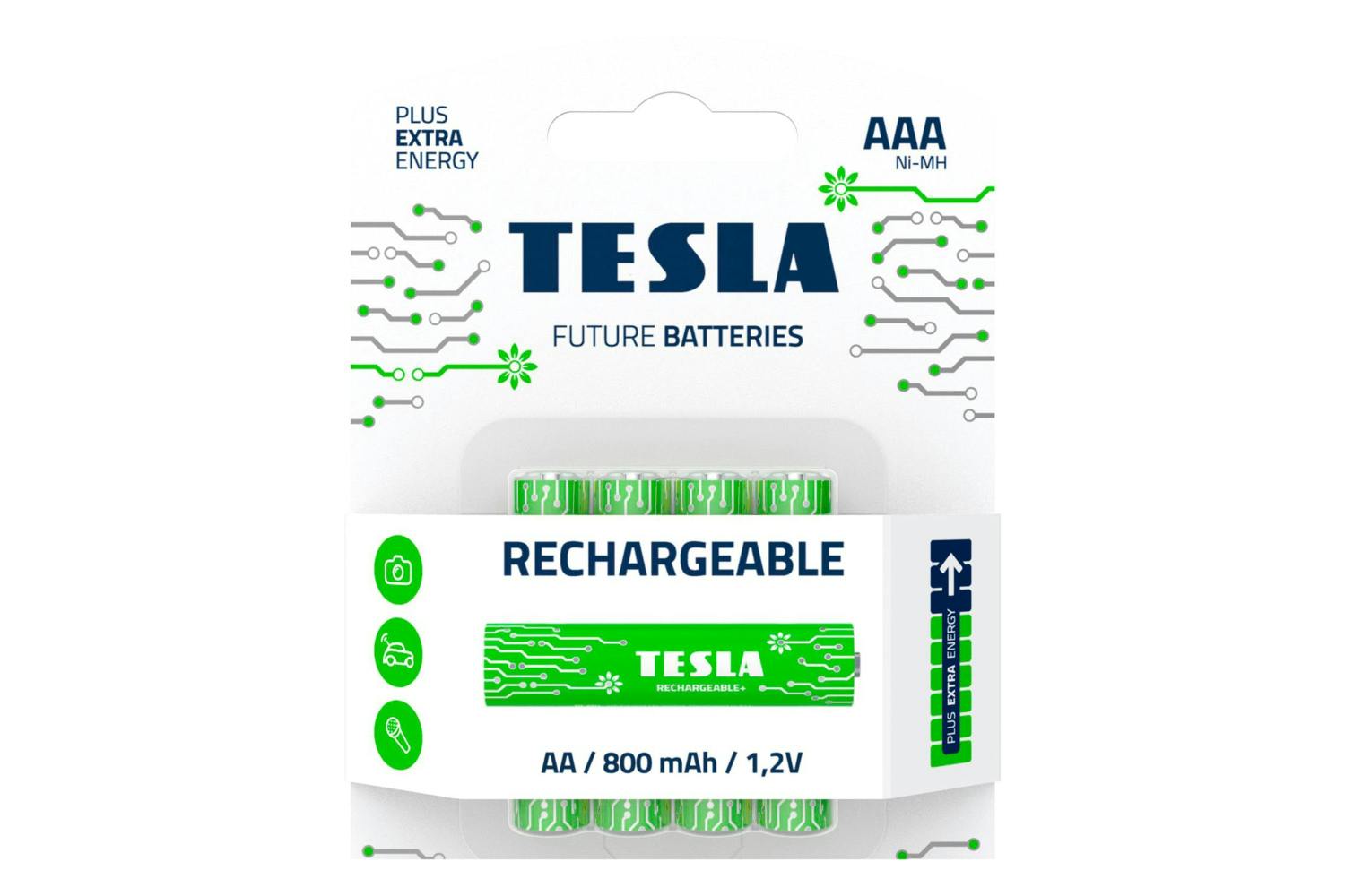 Tesla Rechargeable+ AAA Battery | 4 Pcs of Pack