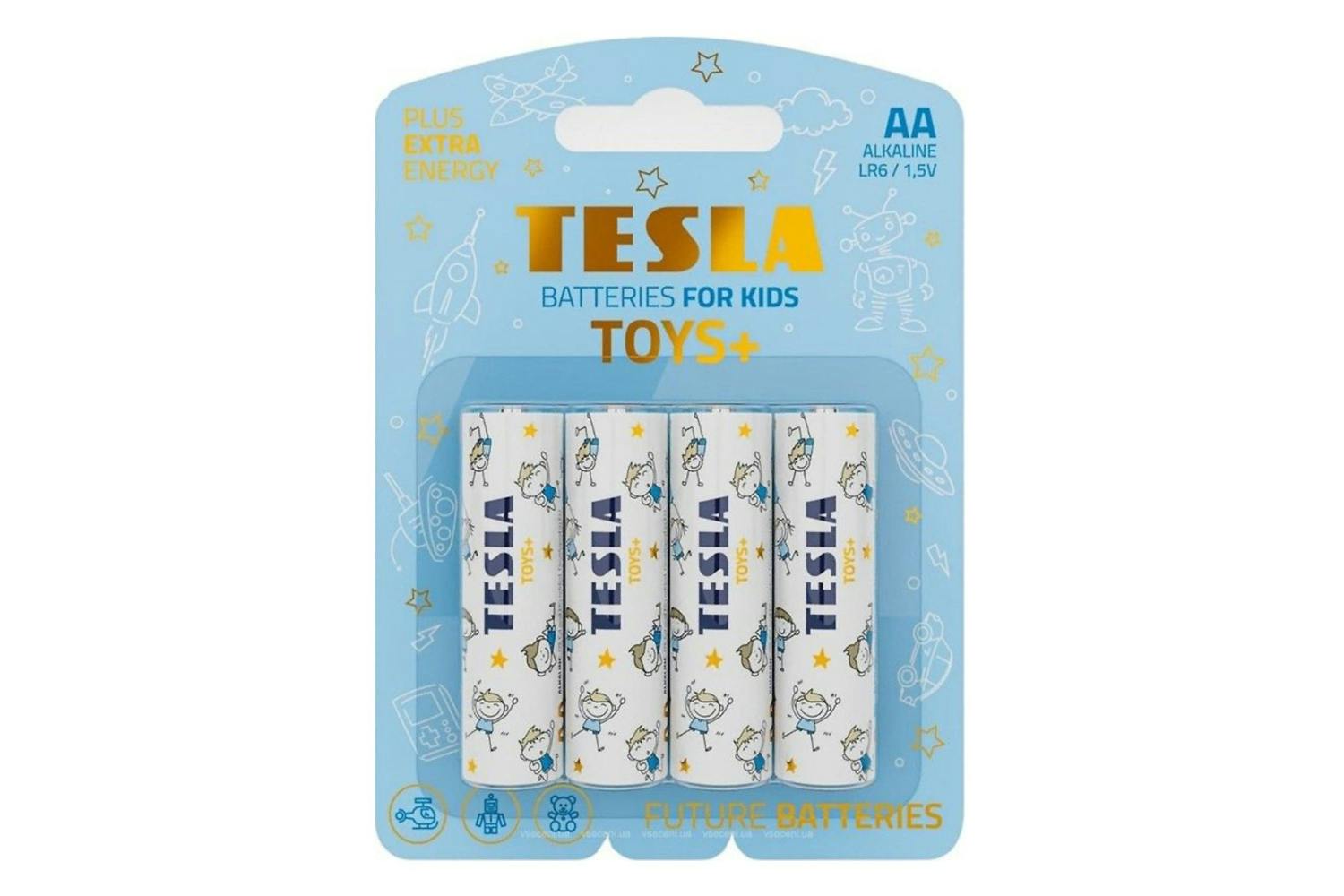 Tesla Toys+ Boys AA Battery | 4 Pcs of Pack