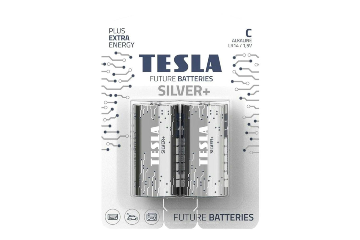 Tesla Silver+ C Battery | 2 Pcs of Pack