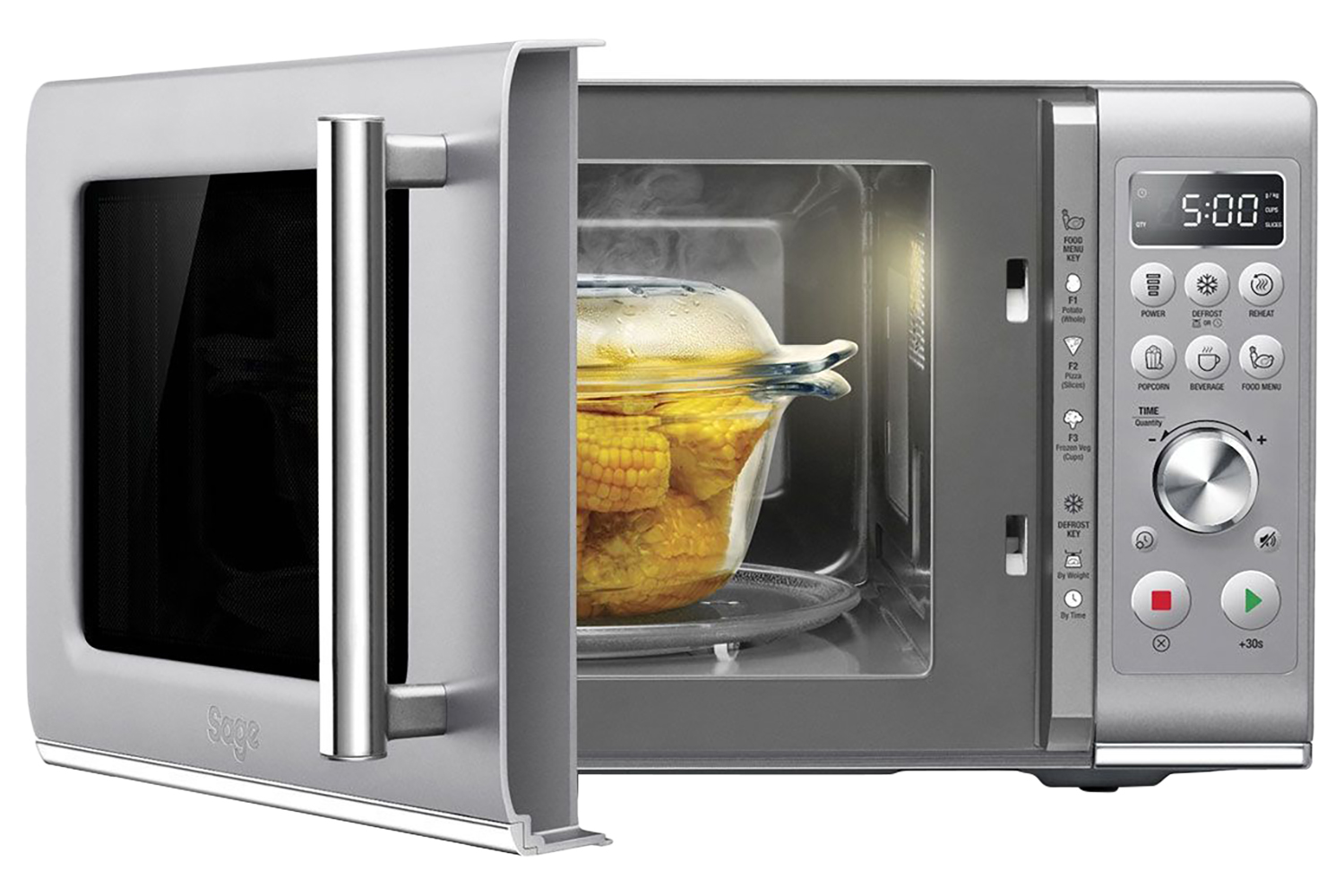 Sage The Compact Wave Soft Close 25L 800W Microwave Oven | SMO650SIL4GEU1