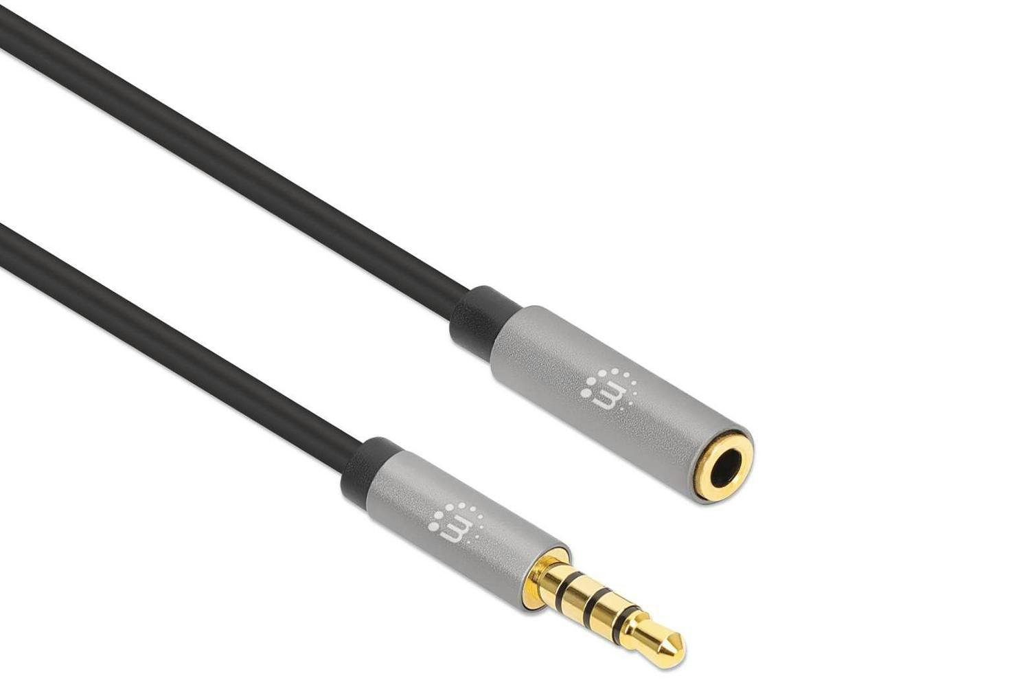 Manhattan 3.5 mm Stereo Audio Aux Extension Cable, 2m