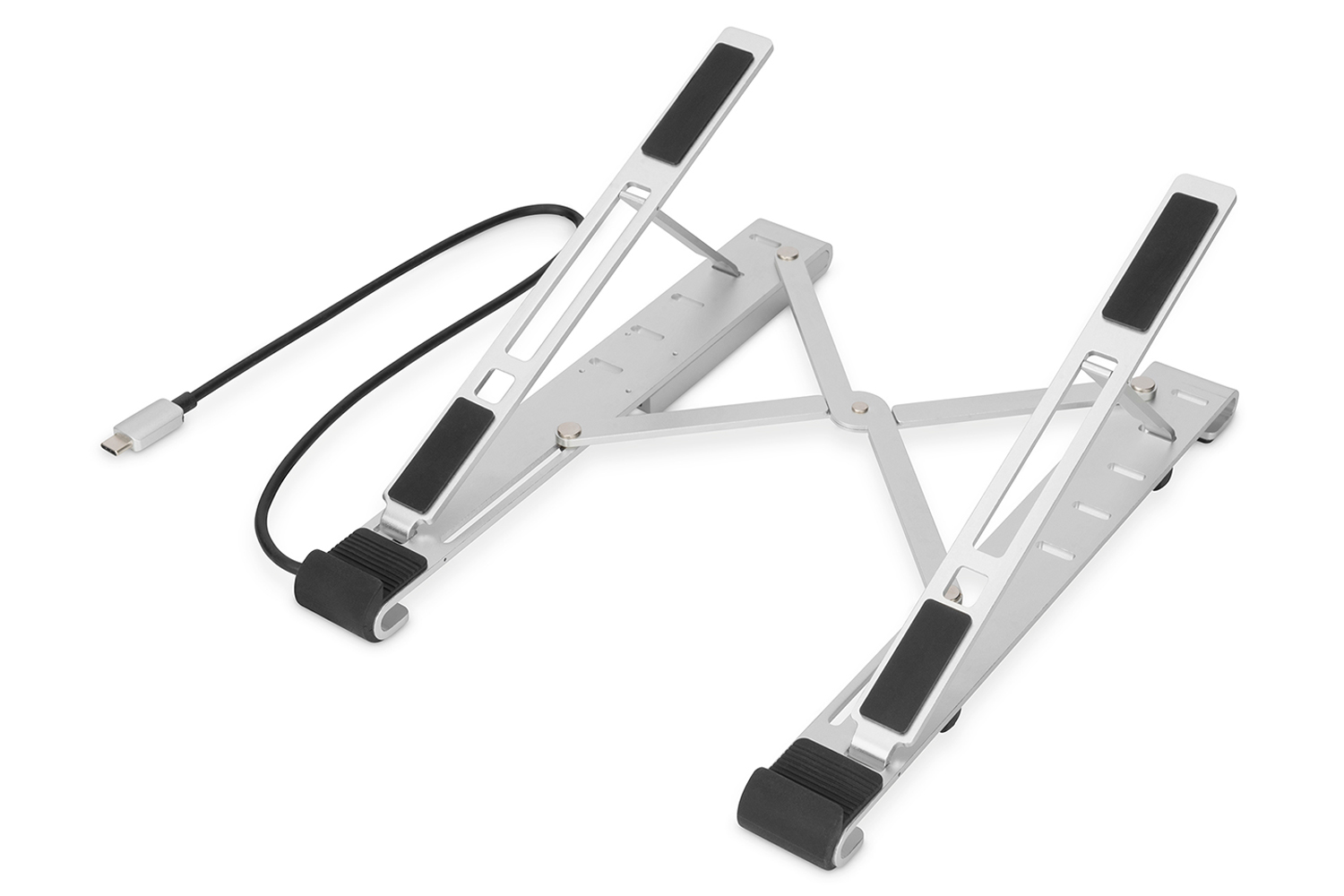 Digitus Variable Notebook Stand with Integrated USB-C Hub with 5 Port | Silver