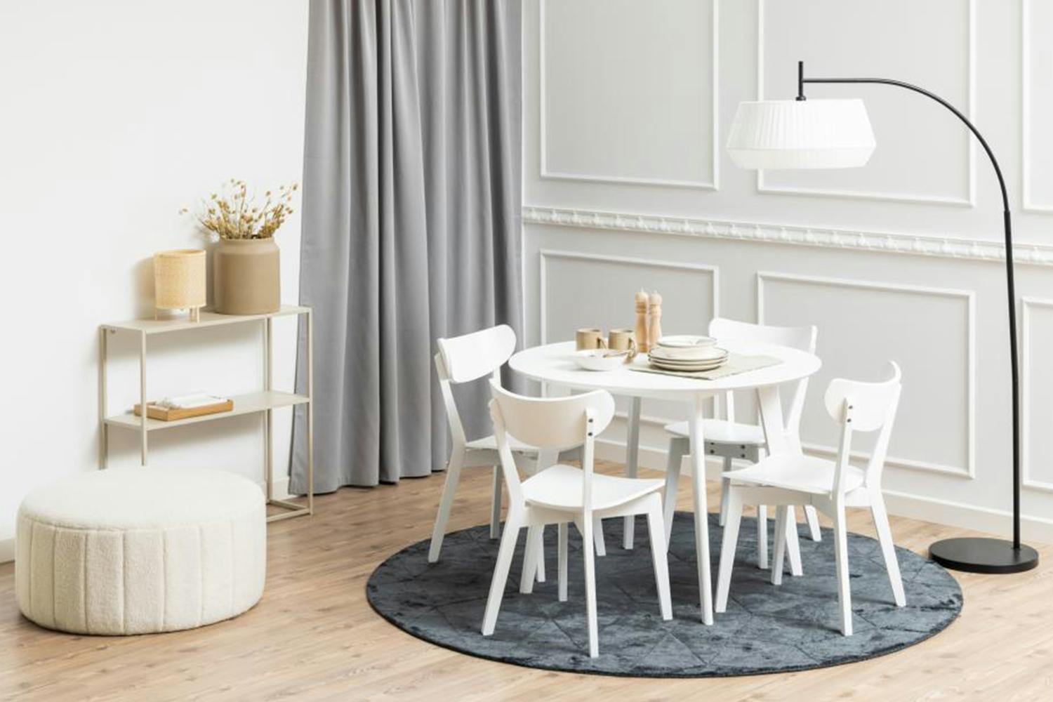 Roxby Round Dining Table | White