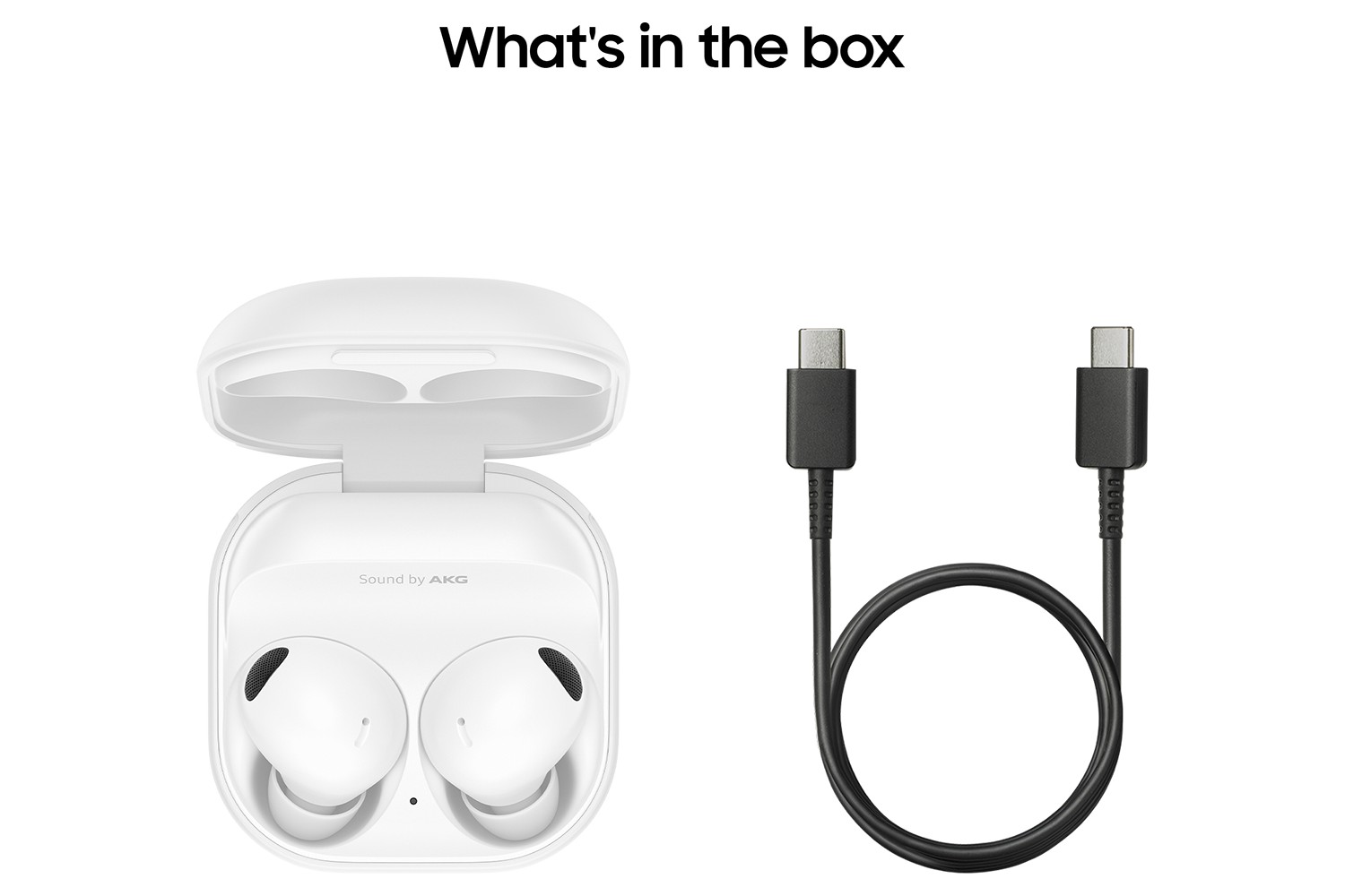 White samsung online earbuds