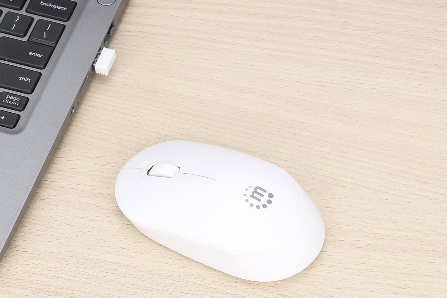 Manhattan Performance III Wireless Optical USB Mouse | White