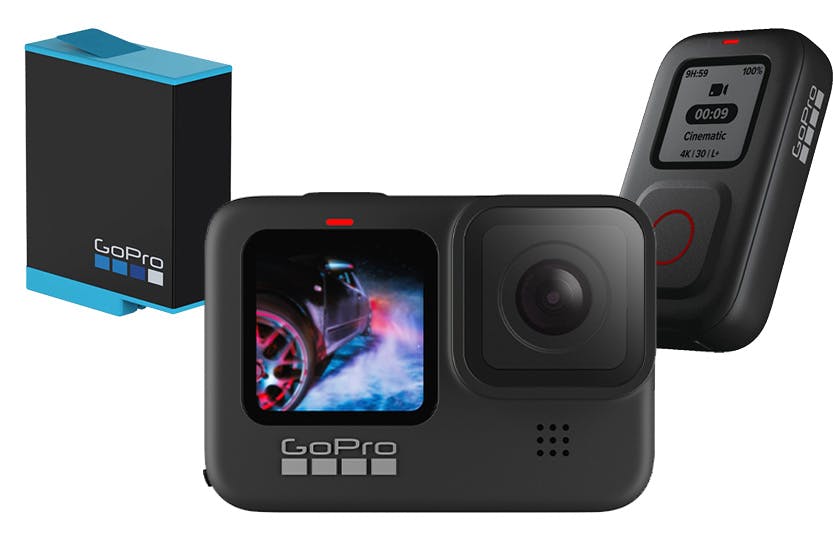 GoPro HERO9 with Smart Remote and Rechargeable Camera Battery