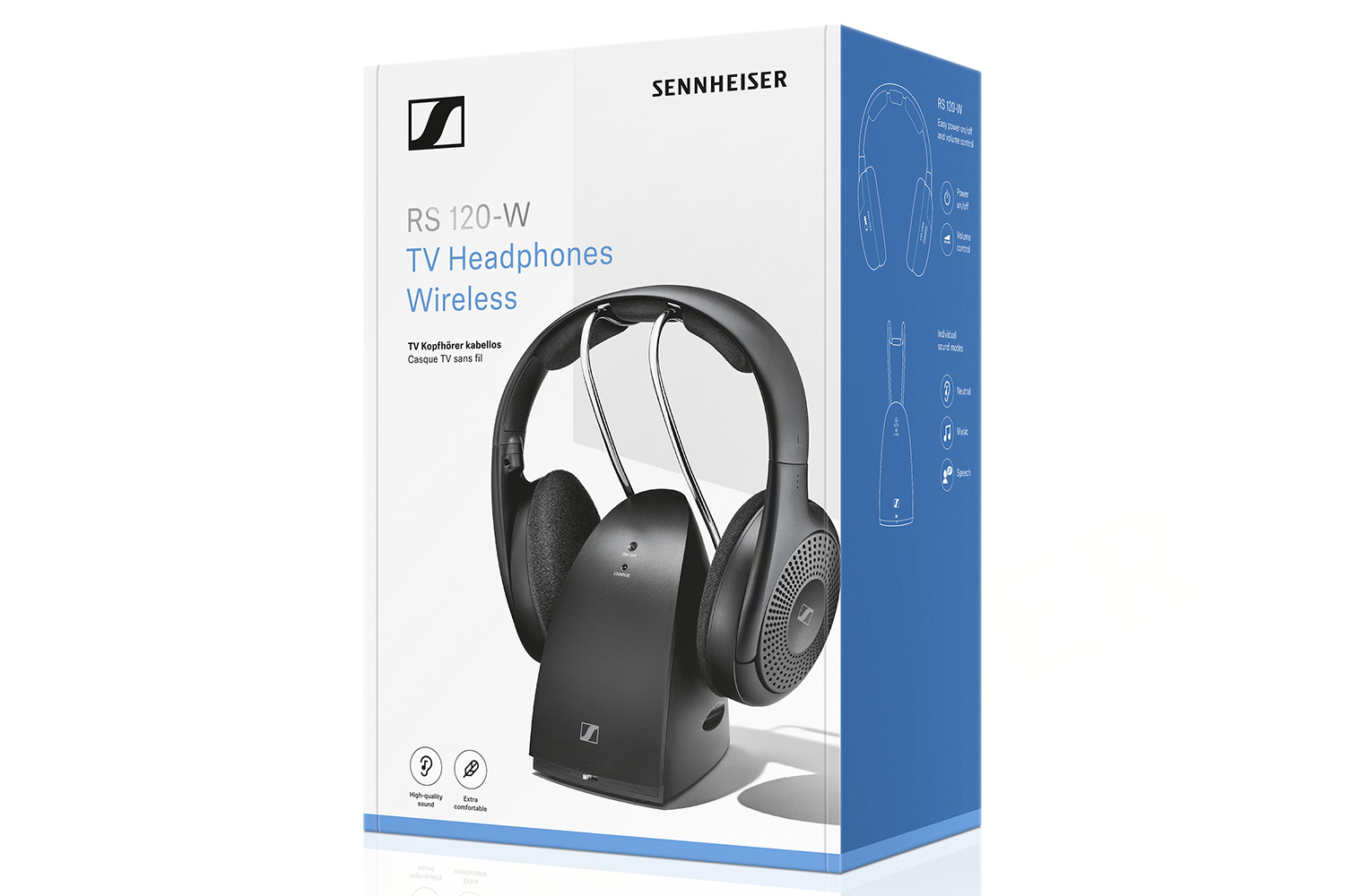 Sennheiser RS 120 W On Ear Wireless Headphone Black