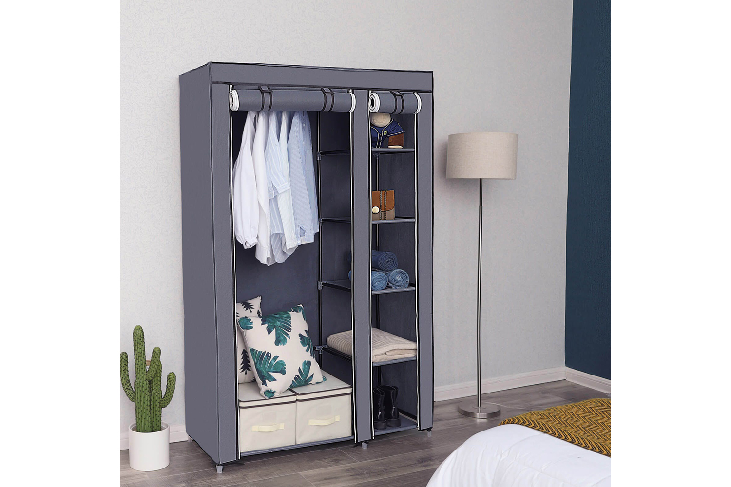 Songmics  43" Portable Clothes Closet | Grey