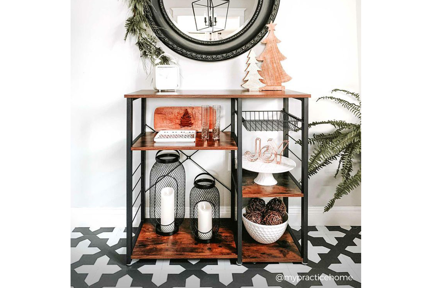 Vasagle Metal Frame Kitchen Shelf Black Ireland