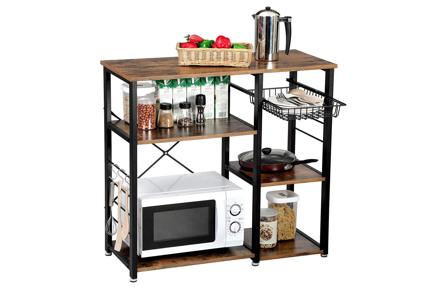 Vasagle Metal Frame Kitchen Shelf Black Ireland