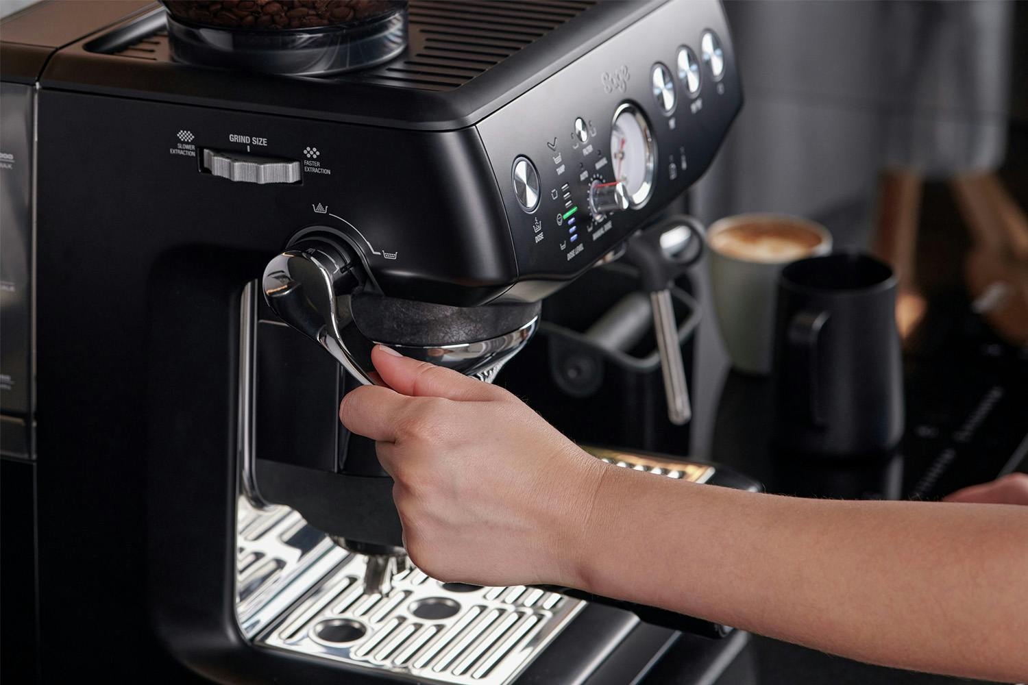 Sage Barista Express Impress Coffee Machine - Stainless Stee