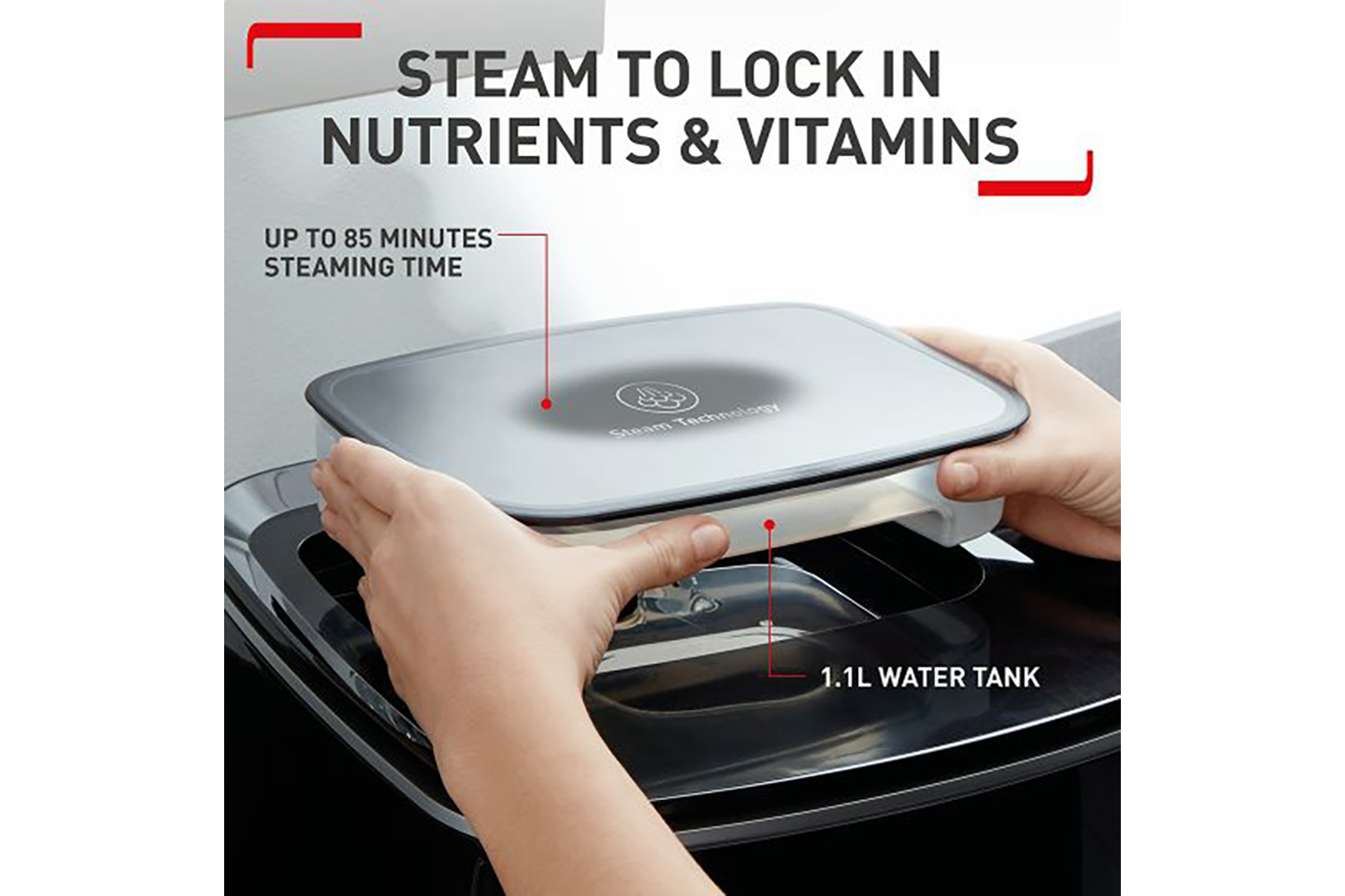 Tefal 6.2L EasyFry 3in1 Air Fryer with Grill & Steamer FW201827