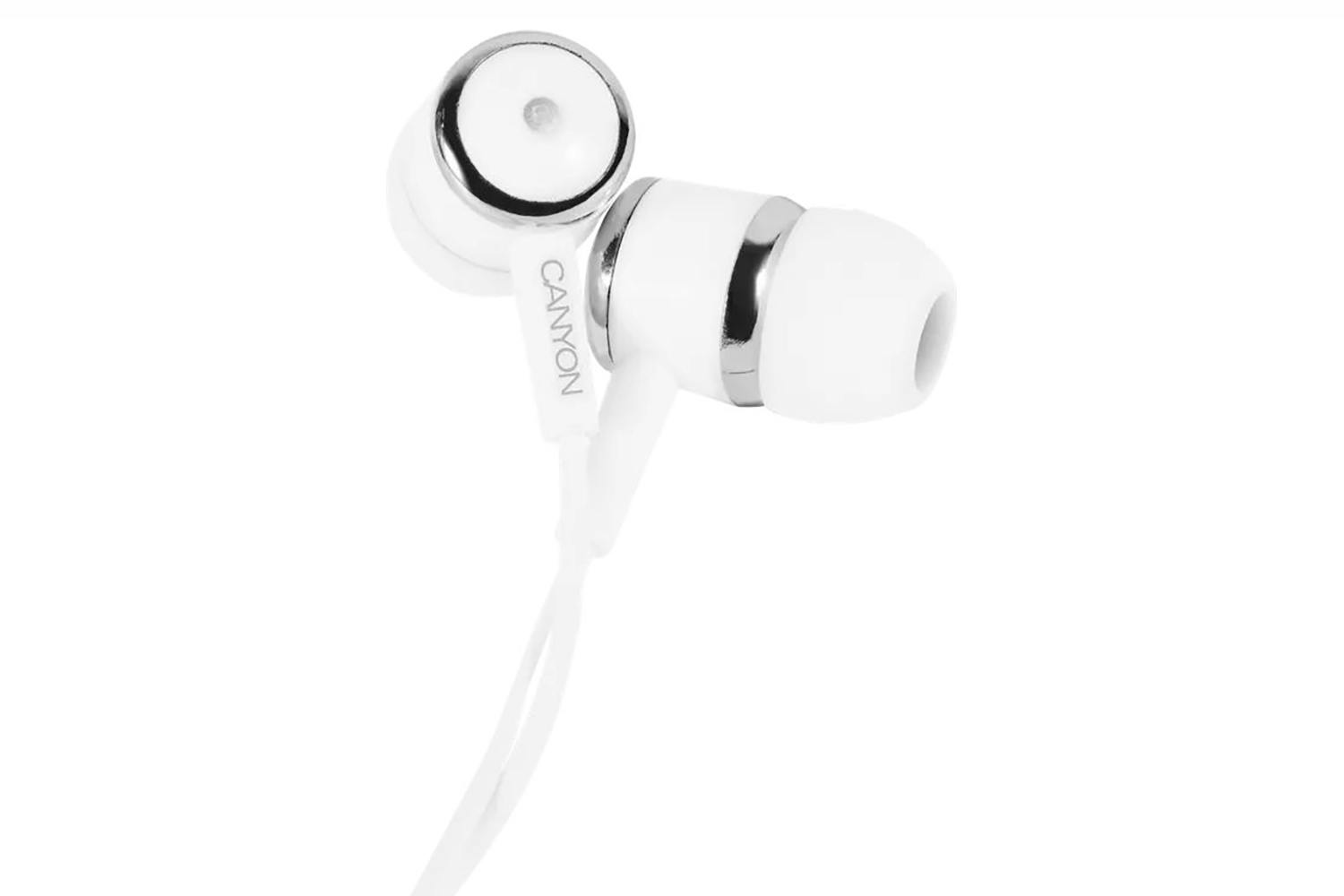 Canyon EPM-01 In-Ear Stereo Headphones with Mic | White