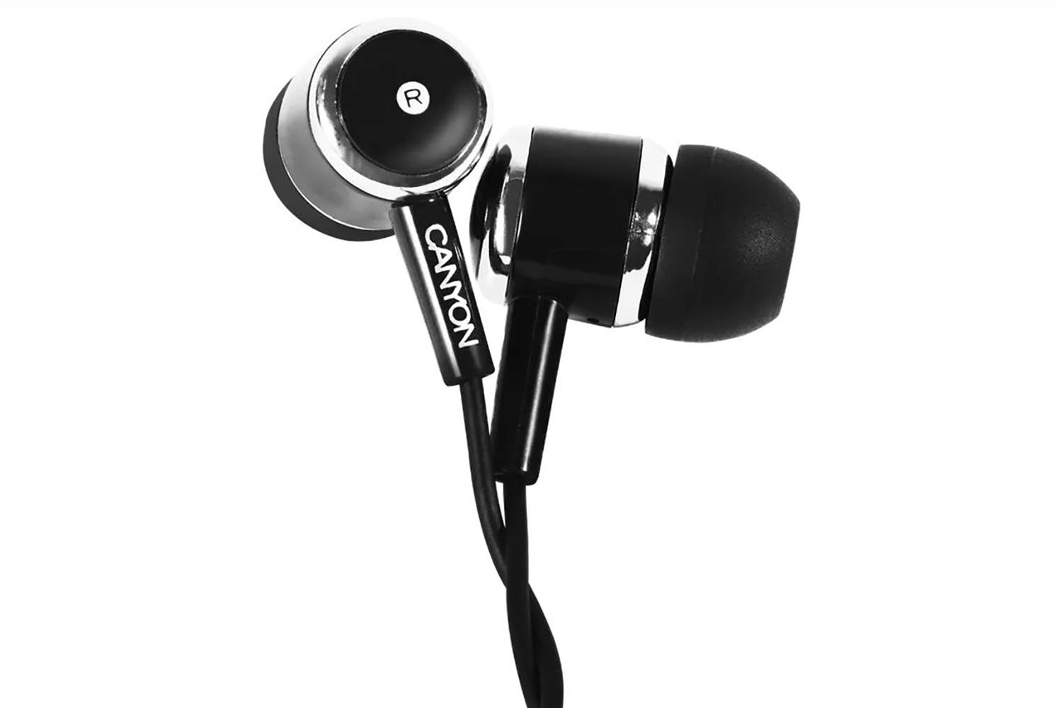 Canyon EPM-01 In-Ear Stereo Headphones with Mic | Black