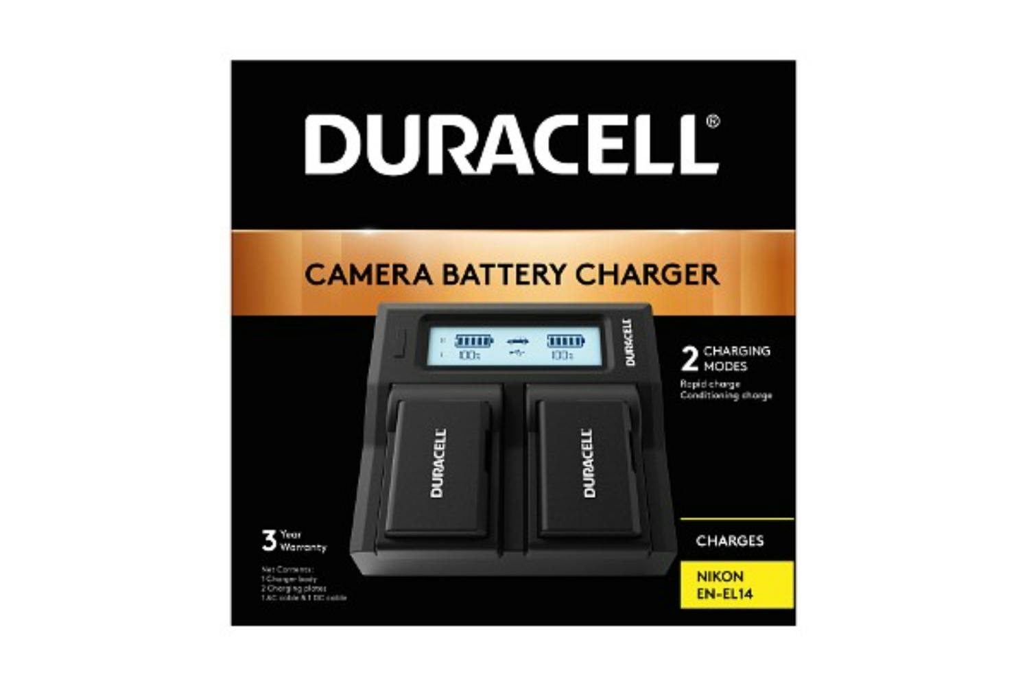 Duracell DRN6112 Nikon EN-EL14 Dual Battery Charger