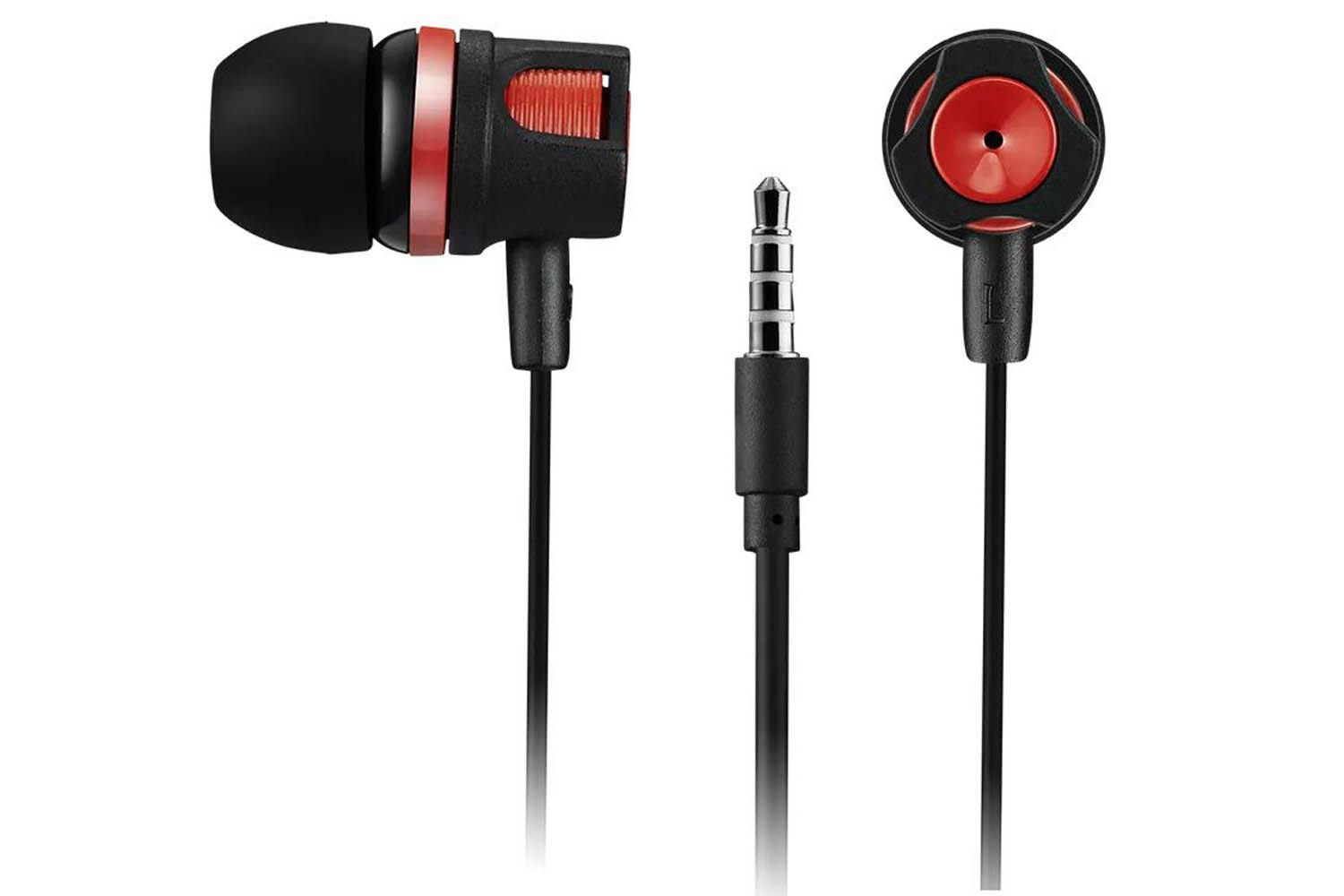 Canyon EP-3 Comfortable In-Ear Earphones | 148-CNE-CEP3R | Red & Black