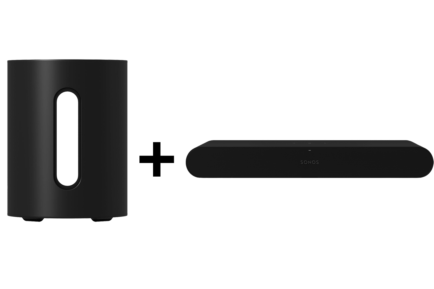 Sonos Sub Mini Subwoofer & Sonos Ray Soundbar Bundle | Black