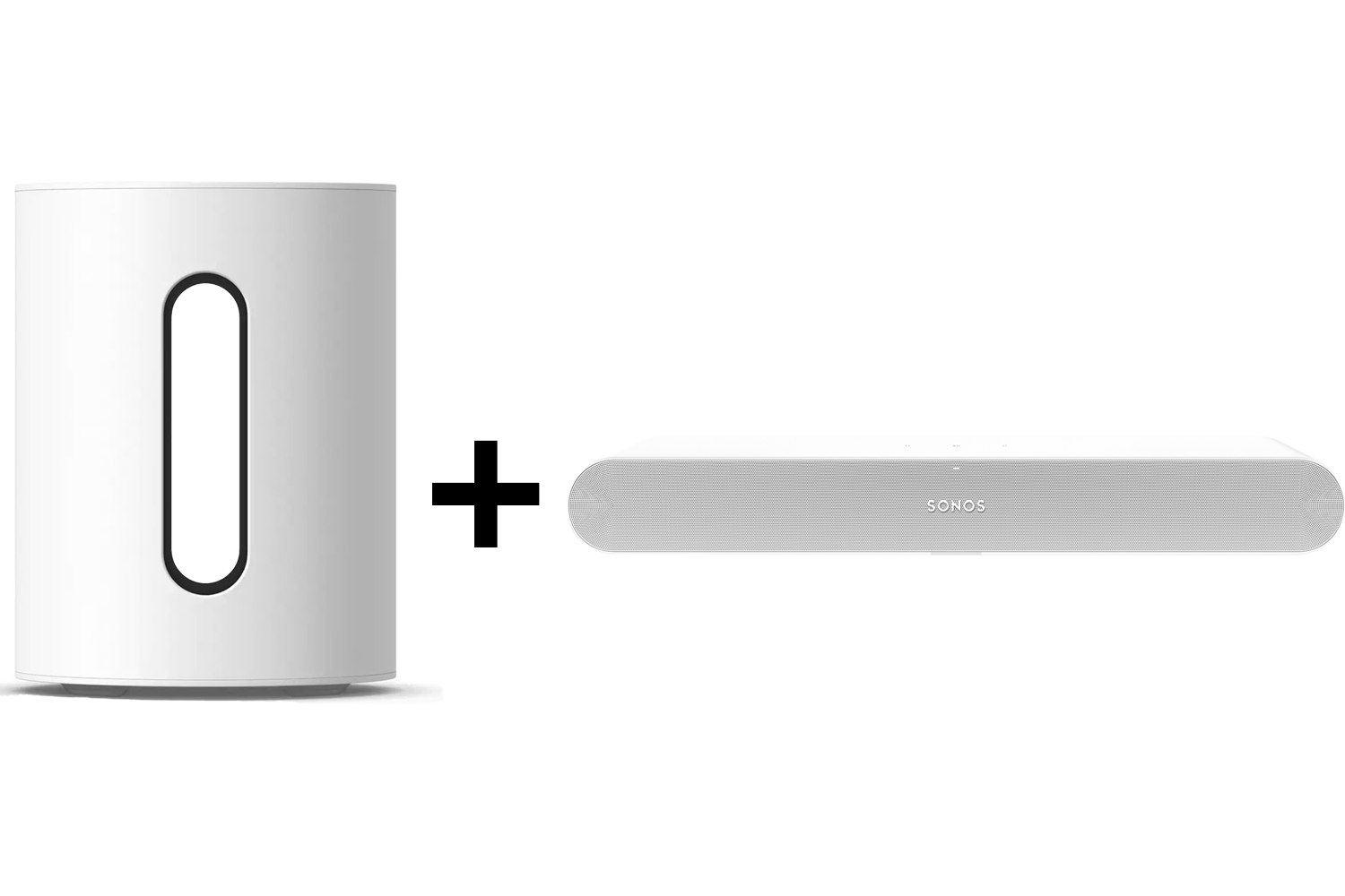 Sonos Sub Mini Subwoofer & Sonos Ray Soundbar Bundle   | White