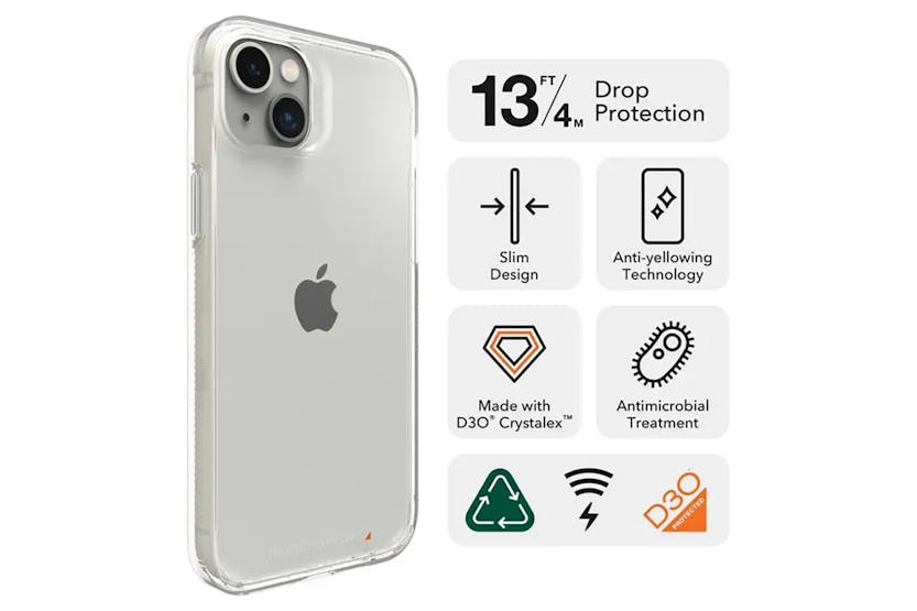 Zagg Gear4 D3O Crystal Palace iPhone 14 Plus Case | Clear