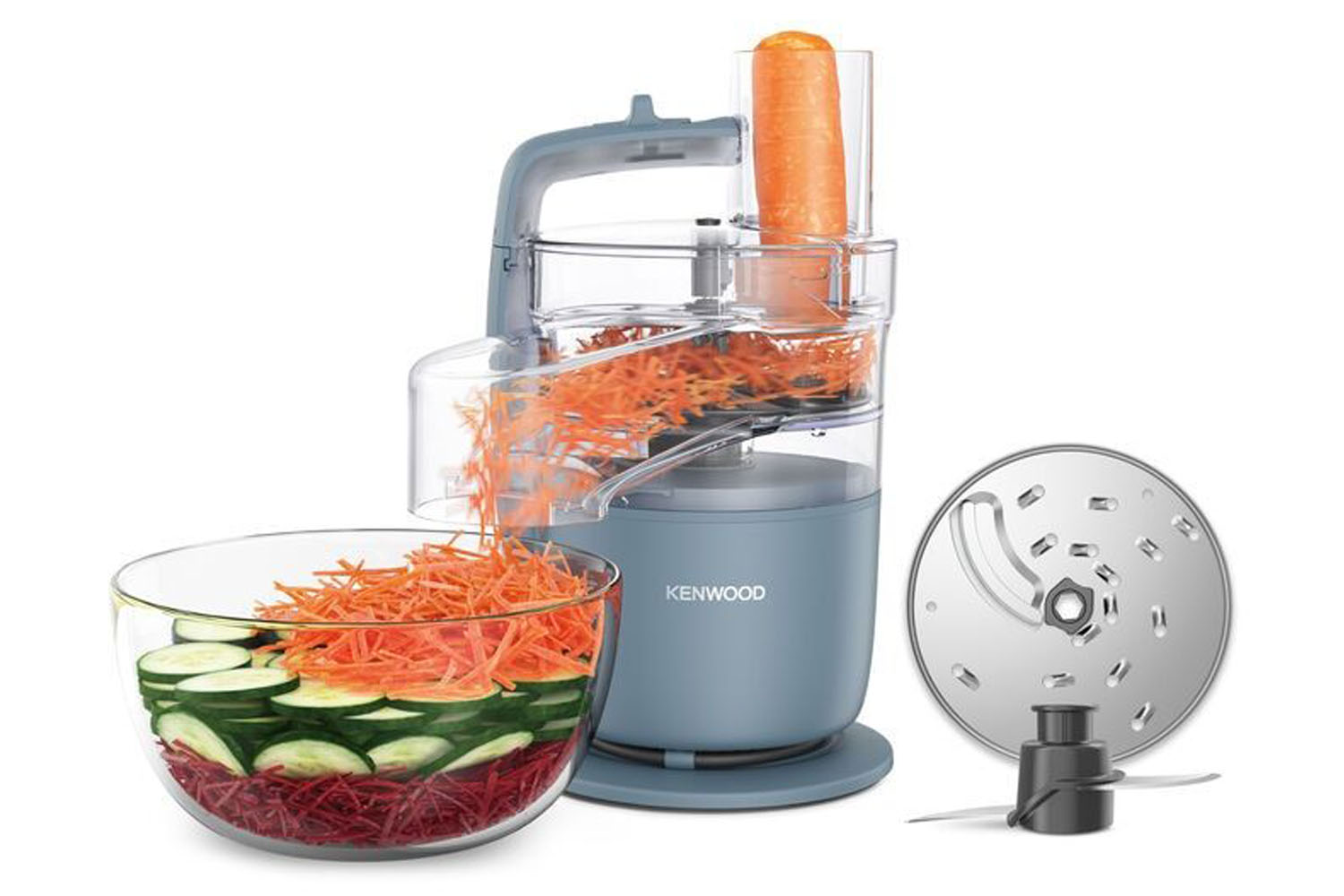 Kenwood 1.3L MultiPro Go Food Processor | FDP22.130GY | Storm Blue