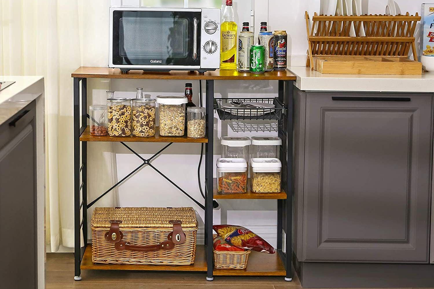 Vasagle Metal Frame Kitchen Shelf Black Ireland