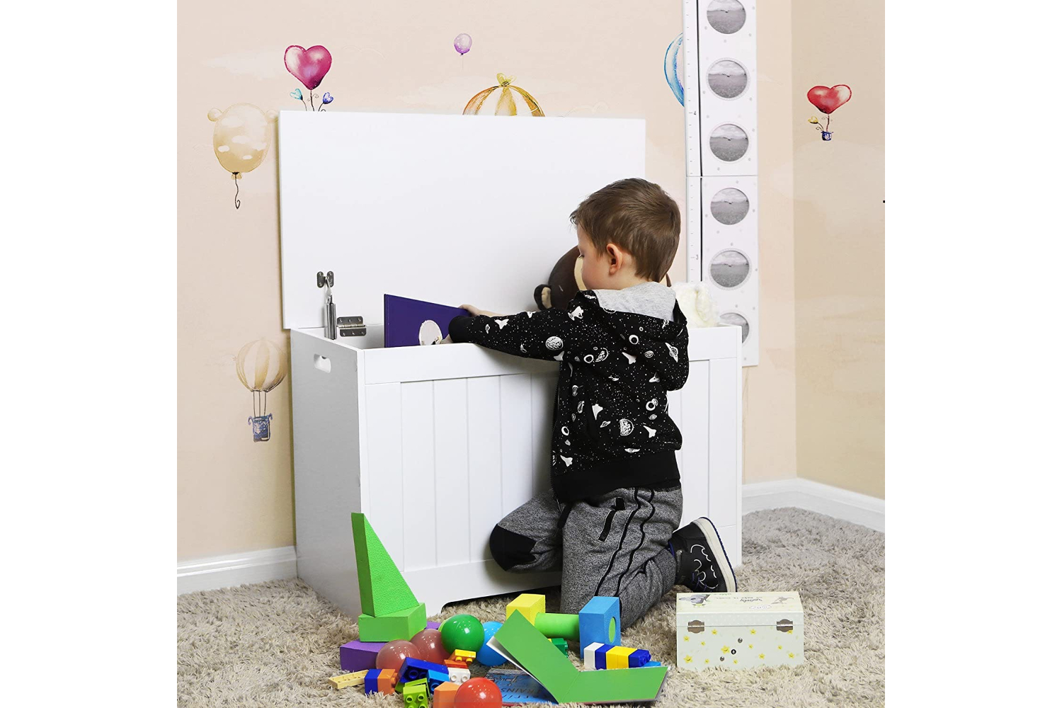 Vasagle Storage Chest Bench with Lift Top | White