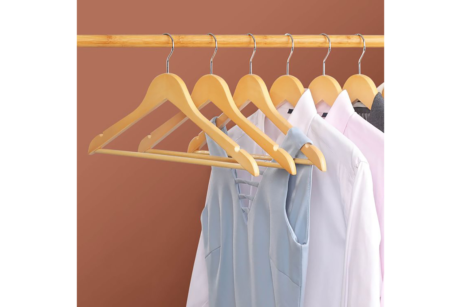 Songmics CRW001-20 Wooden Hangers | Pack of 2