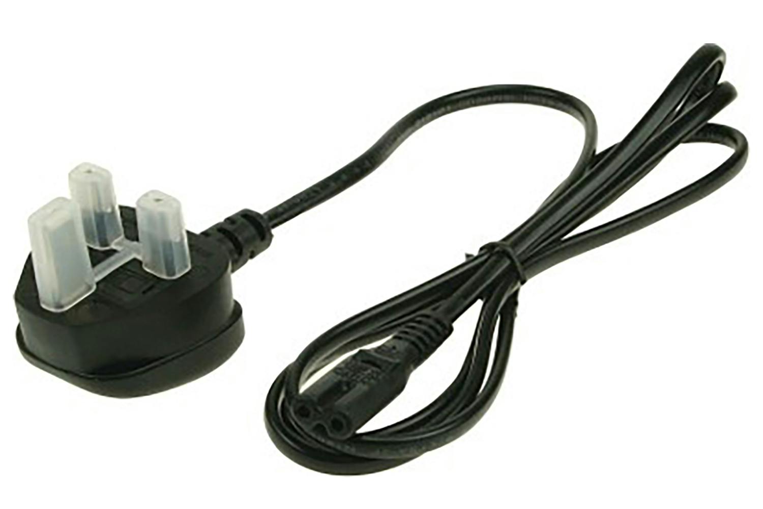 2-Power AC Mains Lead Fig 8 UK Plug (Black)